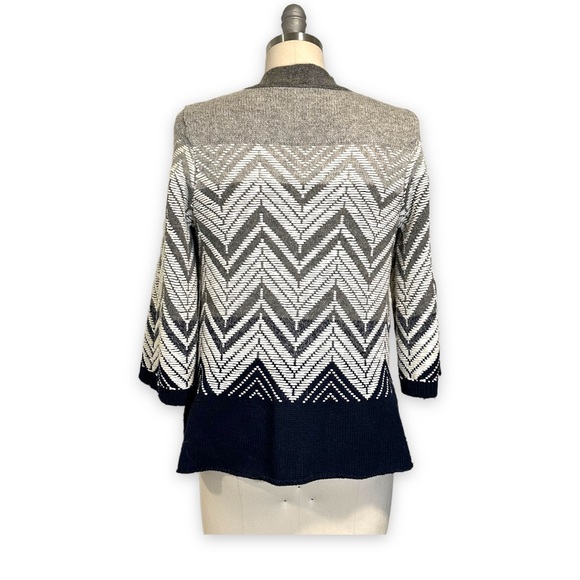 Anthropologie by Moth Chevron Stitch Kimono Sleeve Open Front Cardigan size S - Picture 6 of 12